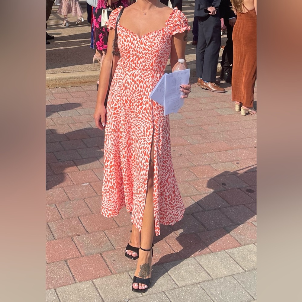 Reformation Connell dress in Cupid